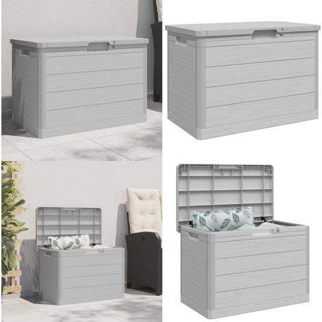 Baúl para cojines polipropileno gris 77,5x44,5x53 cm - Almohadas - Mantas