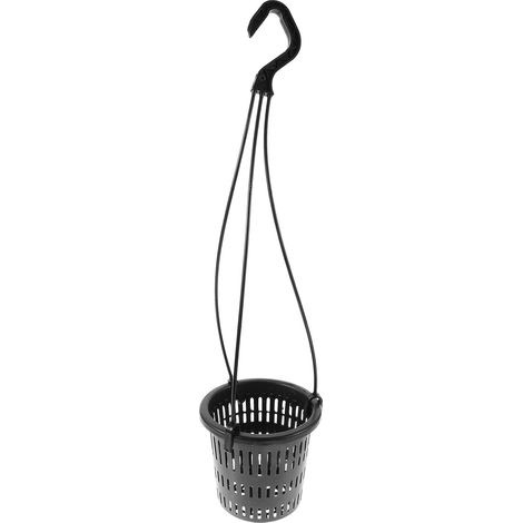 Jardinière suspendue noire et support pour orchidées en plastique, conception respirante (1/5)