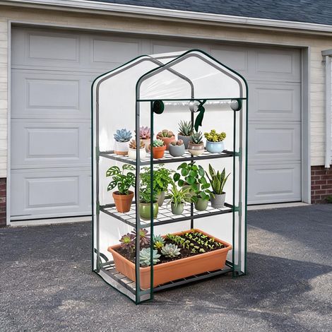 Serre de jardin transparente en acero Plástico 59 x 39 x 127 cm (1/5)