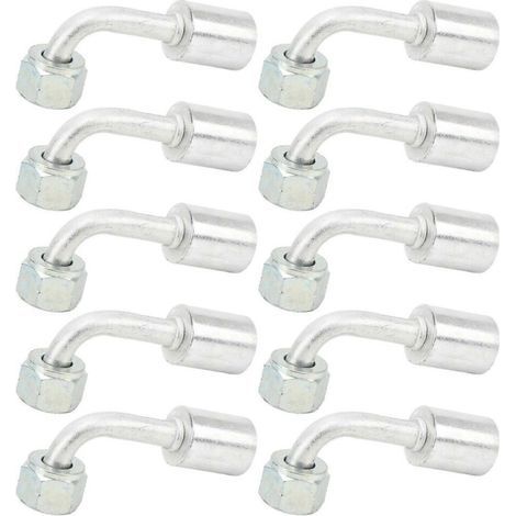 10 pièces Connecteur universel coudé à 90 en aluminium pour climatiseur de voiture (1/2)