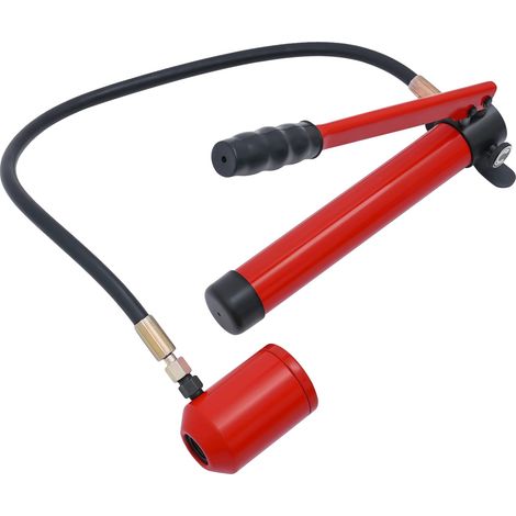Jeu de poinçon hydraulique, construction durable, comprend 6 matrices, Rouge (1/2)