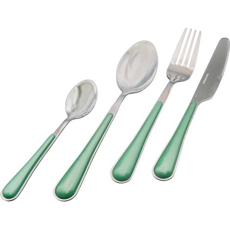Tescoma Paris, set 24 posate tavola verde, qualità extra