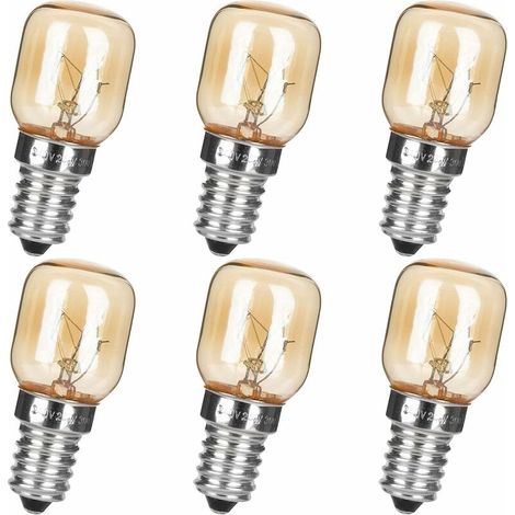 Lot de 6 ampoules LED E14, adaptées aux lampes de sel, 25W T25 E14, 230-240V dimmables, compatibles avec les fours à micro-ondes/réfrigérateurs/lampes de sel de l'Himalaya/congélateurs/lampes en céram (1/4)