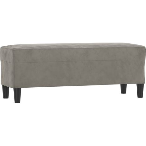 Banco banco 100 x 35 x 41 cm terciopelo gris claro 020010622