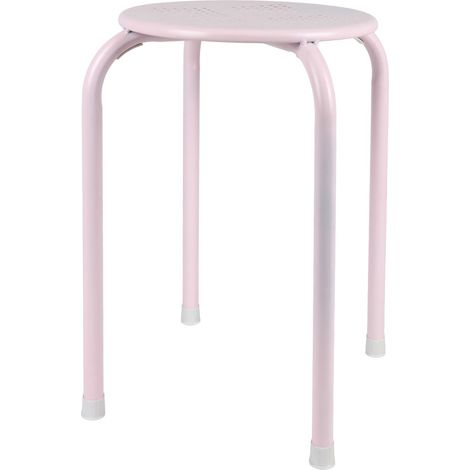 Metall Stapelhocker Partyhocker Gästehocker Sitzhocker Gartenhocker Hocker Sitz - rosa (1/5)