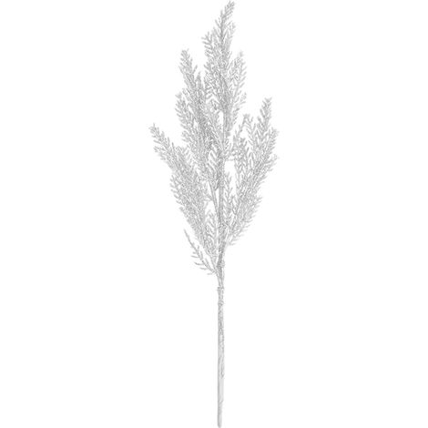 Branches De Pins Artificiels - 42 X 15 Cm - Blanc - Pour Décoration De Sapin De Noël Couronne Guirlande DIY (1/5)