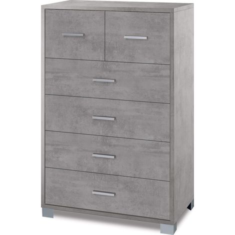 Mobile 4+2 Cassetti 70x112x41 cm Cemento (1/2)