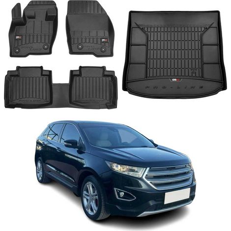 OMAC Kit Tapis de Sol et Coffre pour Ford Edge 2014-2022 TPE Noir