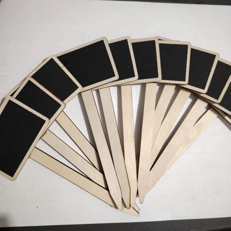 Bardusch-Lot de 20 Étiquettes en Bois pour Jardin - Pour Plantes d'Intérieur et d'Extérieur, Herbes, Fleurs, Légumes en Pot