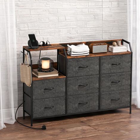 Armoire de rangement pliable brun Rustique 130,5 x 30 x 88 cm (1/5)