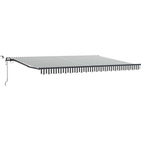 Maison Exclusive - Tenda Retrattile Automatica LED Antracite e Bianco 450x300 cm