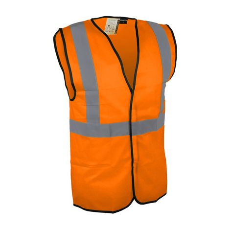 Gilet Haute Visibilite Orange Fluo Singer Safety - 100% Polyester - Bandes Retro-Reflechissantes - EN ISO 20471 Classe 2 - TXL (1/3)