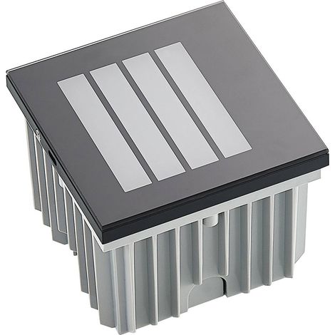 Arcchio Lámpara de pared exterior 'Zamo' en Negro Aluminio