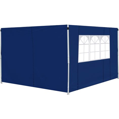 Outsunny Gazebo Replacement Exchangeable Side Wall Panels w/ Window Blue