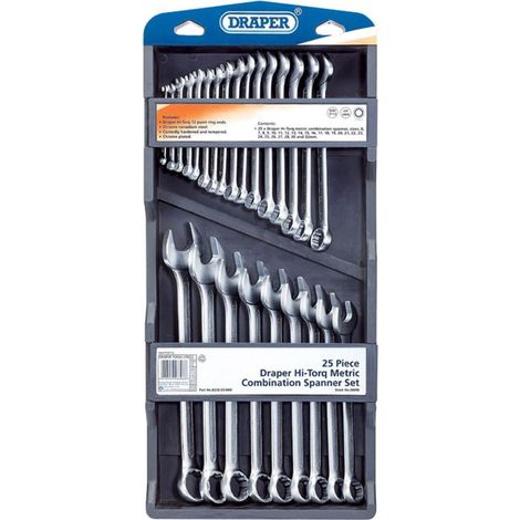 Draper Tools Set 25 Pz Chiavi Inglesi HI-TORQ 6-32 mm 26696 (1/2)