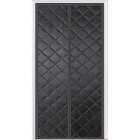 Magnetischer Isoliervorhang für Türen, Kälteschutz, Lichtundurchlässigkeit, Schalldämmung, 110 x 210 cm (schwarz)
