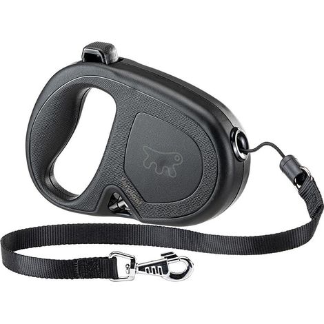 Ferplast FLIPPY ONE CORD Guinzaglio allungabile con cordino estensibile per cani. Varie misure e colori disponibili.. Variante M - Misure: 16 x 3.4 x h 11 cm - Nero