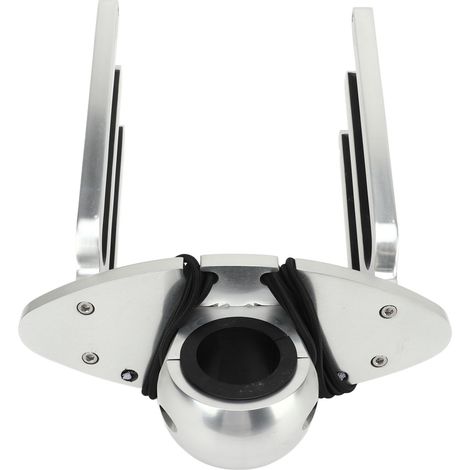 Support de tour de wakeboard réglable en angle, porte-planche en alliage d'aluminium poli, compatible tubes de serrage 1,89/2,36/2,48 pouces