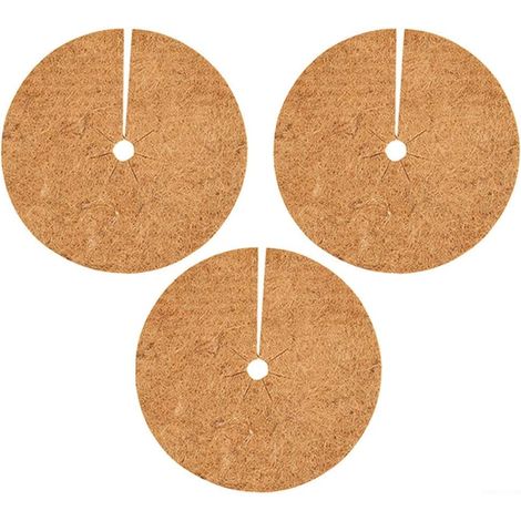 Coconut Fiber Mat Cover Mat Coconut Mulching Discs for Plant Pot Plant Trees Plants 30cm (1/5)