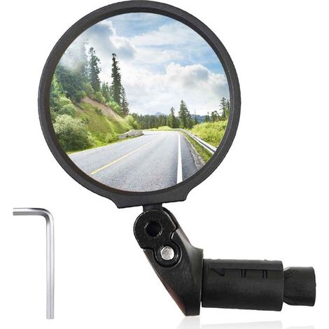 Espejo retrovisor para bicicleta，giratorio 360° y retráctil，apto para bicicletas y bicicletas eléctricas (universal de 14,8 a 23 mm) (1/5)