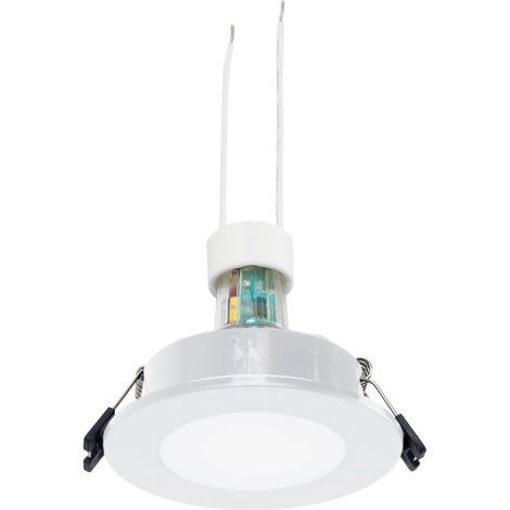 KIT Aro Empotrable Estanco Ø90mm + Bombilla GU10 5,4W + - Blanco Cálido - Blanco (1/5)