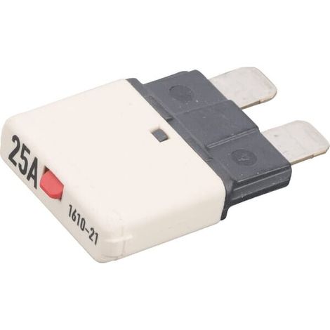 Fusible T茅rmico de reinicio manual 28V 25A Longitud 34,4mm blanco E.T.A SI25025 (1/2)