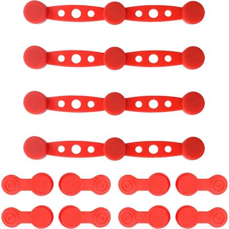Boucle magnétique en silicone pour friteuse à air chaud, clip en silicone résistant à la chaleur pour sacs de cuisson de friteuse à air chaud, retrait facile, 4 pièces, rouge (1/5)