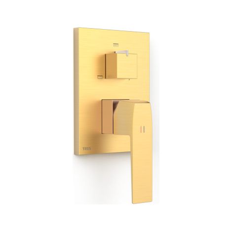 Mitigeur douche pour boîtier encastré Rapid‑box 3 voies Or Mat 24K - TRES 20227310OM (1/2)