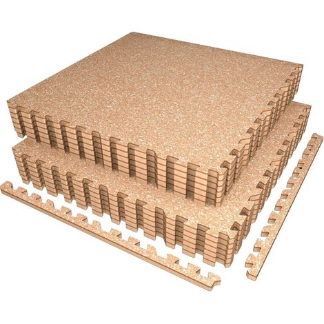 Fitness-Puzzlematte, 12 Stück – 60 x 60 x 1,4 cm – Bodenbelag aus Gummi und EVA für Fitnessstudio und Fitness – 4,32 m² (1/5)