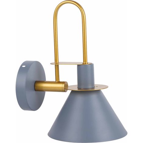 Applique Murale Vintage Style Industriel - Lampe d'Appoint Moderne et Minimaliste pour Chambre à Coucher, Couleur Gris Anthracite (1/5)