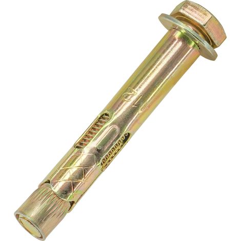 Lot de 10 boulons d'expansion hexagonaux pour fixation murale en béton et maçonnerie (M10 x 80 mm) (1/5)