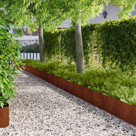 Teenpull – Raseneinfassung 20 pcs 103 x 30 cm Metall Rostig (1/5)