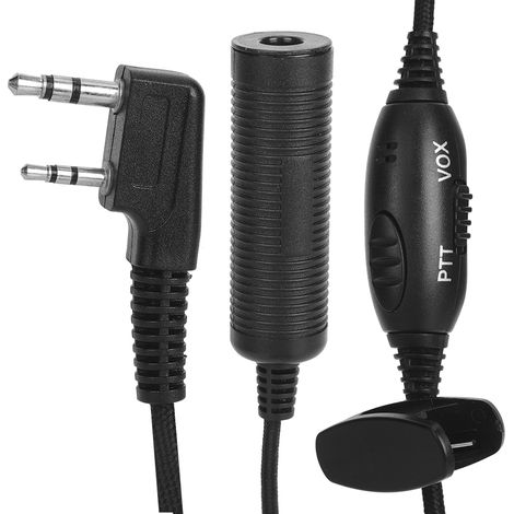 Adaptateur de câble militaire PTT K Head pour radios bidirectionnelles Baofeng, Kenwood et HYT (1/5)