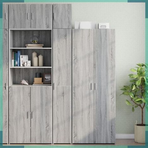 846094 Armoire murale sonoma gris 30x42,5x40 cm bois d'ingénierie (1/5)