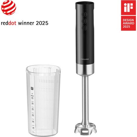 Zwilling XTEND Frullatore immersione senza fili 250 W 3 velocita' Batteria ricaricabile 12 V colore Nero