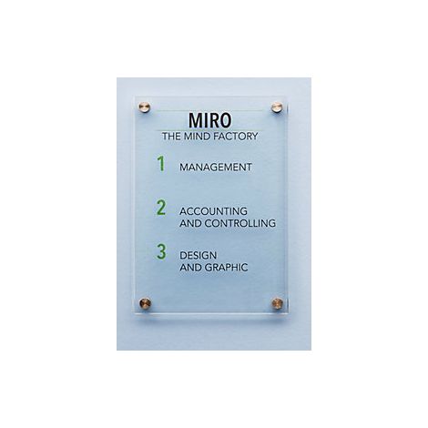 Rótulo para puertas de vidrio de seguridad ESG  de vidrio de