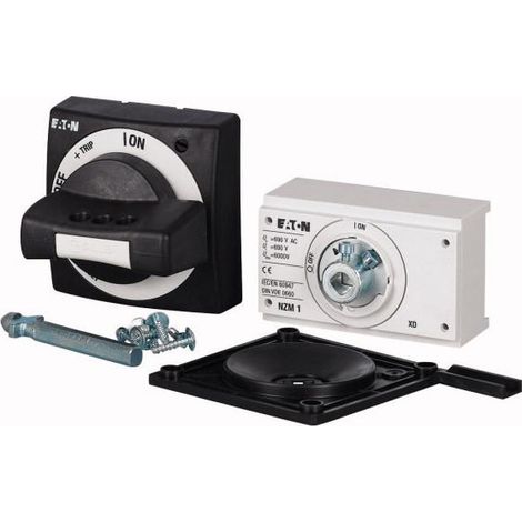 Poignée rotative à commande rompue sur porte noire taille 1 EATON NZM1-XTVD-0