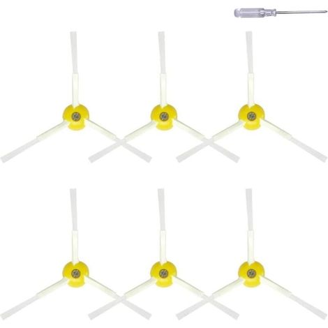 Kit Pièces Rechange Brosse Latérale Compatible Roomba 600 700 800 900 Séries 6 Brosses Nettoyage Aspirateur Robot (1/4)