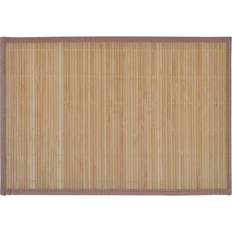 6 Bamboo Placemats 30 x 45 cm Brown vidaXL