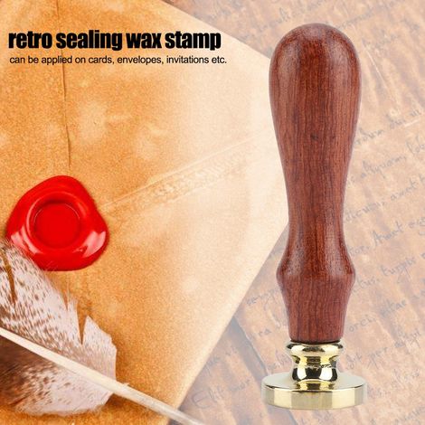 Lot de 1 Bâton de Cire à Cacheter Rétro en Bois Classique pour Faire-part de Mariage (009) (1/5)