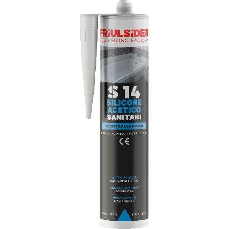 Silicona ace'tica de 280ml para sanitarios color transparente s1400