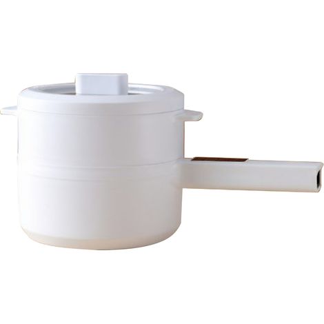 Mini-cuiseur électrique faible puissance, casserole antiadhésive, marmite à ramen pour étudiant, dortoir, cuisine, 220V, blanc, version intelligente (1/5)
