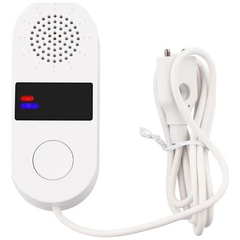 Intelligenter Wasserleckmelder für die Tuya-App mit 130-dB-Alarm und LED-Lichtwarnungen für Zuhause, Badezimmer, Küche, Waschküche, Pool, weiß (WLAN)
