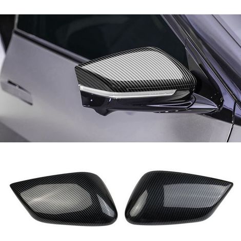 Zwei Farben: Carbonfaser-Optik Material: Kunststoff Auto-Rückspiegelabdeckung, Auto-Rückspiegelgehäuse, Seitentür-Rückspiegel. (1/5)