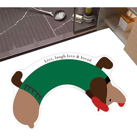 Tapis de bain non rayé  Dachshund Floor Mat  Fun Cartoon Shower  Rug For Kitchen, Bathroom, Doorway, And Hotel Use Dachshund Non-Slip Bathroom Rugs  Cartoon Toilet Bath Mat For Kit (1/5)