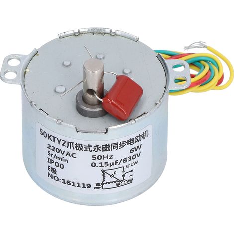 Moteur synchrone réducteur 50KTYZ 5 tr/min AC220V auto-freinant compact pour ouvre-porte et treuil industriel (1/4)