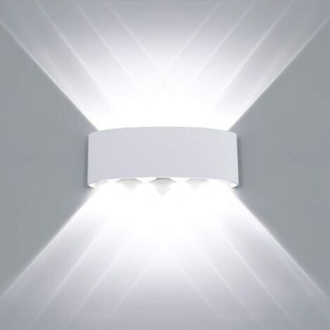 Moderne LED-Deckenleuchte, wasserdichte Aluminium-Wandleuchte, runde Leuchte, für Innen- und Außenbereiche wie Flur und Korridor, 8 W, Weiß (1/5)