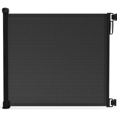 Vounot – Barrière de sécurité rétractable 180cm – Double verrouillage à une main – Tissu en maille robuste – Pour bébé et animaux (1/5)
