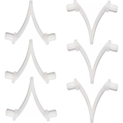 Pinces de piscine Butterfly - Lot de 6 pinces de fixation pour brosse de piscine, écumoire, aspirateur, mini-aspirateur à jet et perche télescopique (1/5)