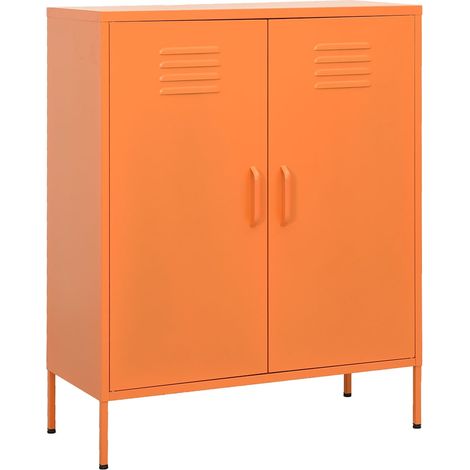 vidaXL Armadietto Arancione 80x35x101,5 cm in Acciaio